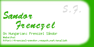 sandor frenczel business card